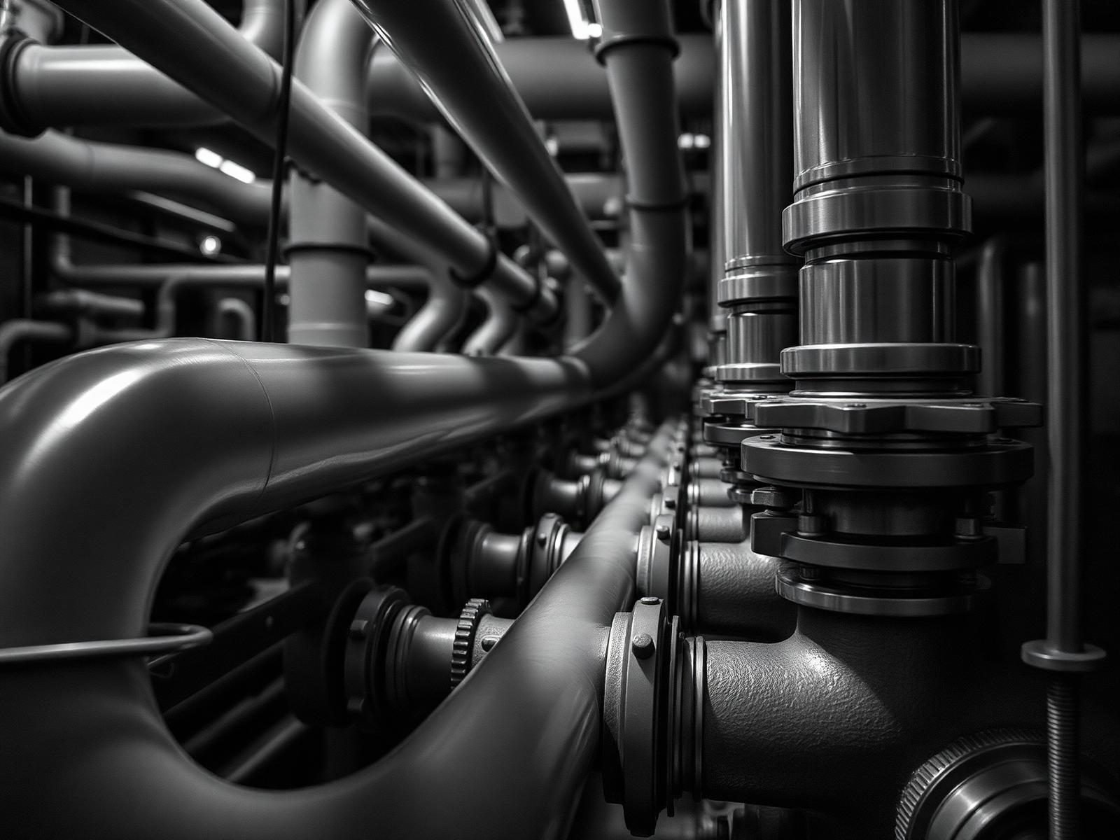 Distribution pipework and valve sets in a services riser