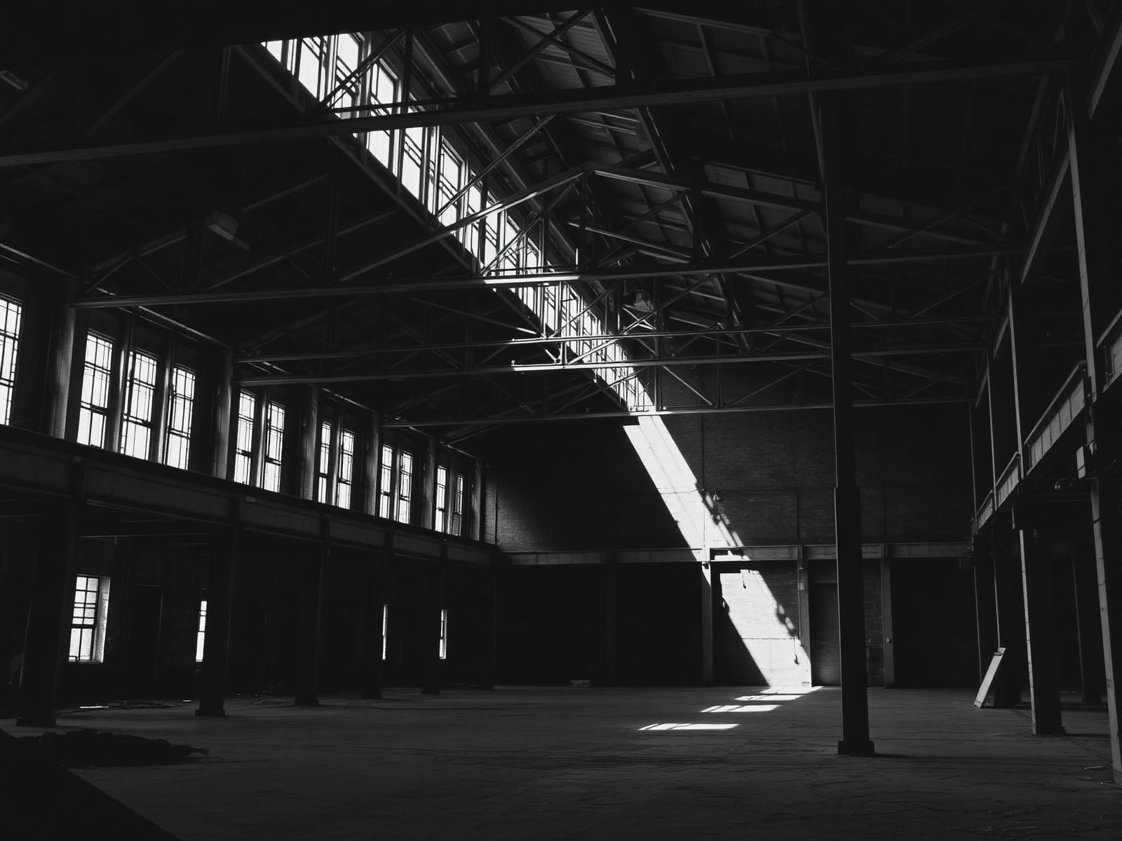 Structural steel frame under construction